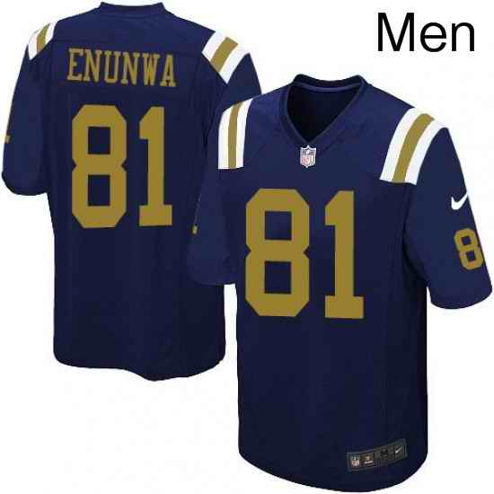 Mens Nike New York Jets 81 Quincy Enunwa Limited Navy Blue Alternate NFL Jersey